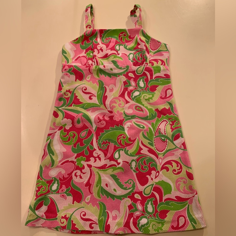 Kelly’s Kids Girls Pink and Green Floral Dress Size 5T.
